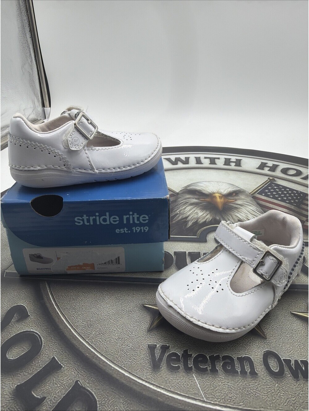 Stride Rite Baby Girls' Bg017902 with Ortholite memory foam Size 4.5W Infant